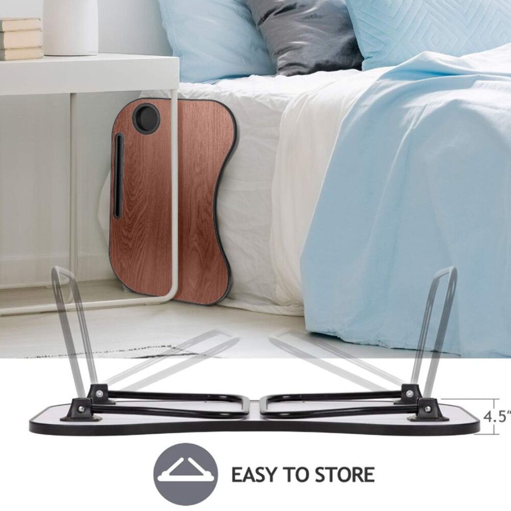 Laptop Lap Desk Stand Foldable Bed Table Notebook Tray Cup Slot Sofa Adjustable