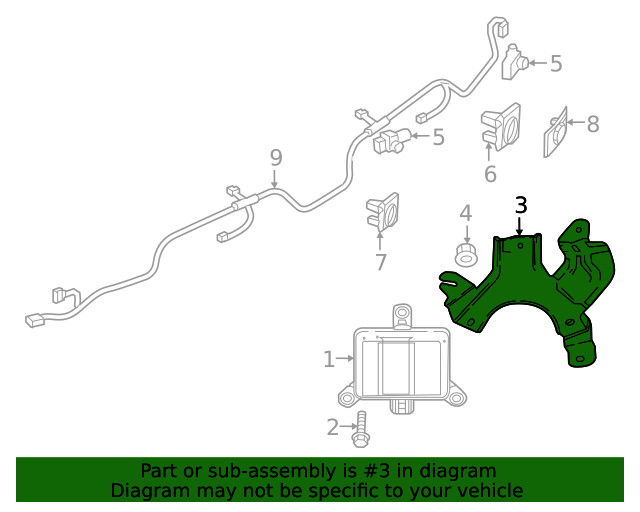 Genuine Mazda Blind Spot Detection System Warning Sensor Bracket VC85-50-2E1