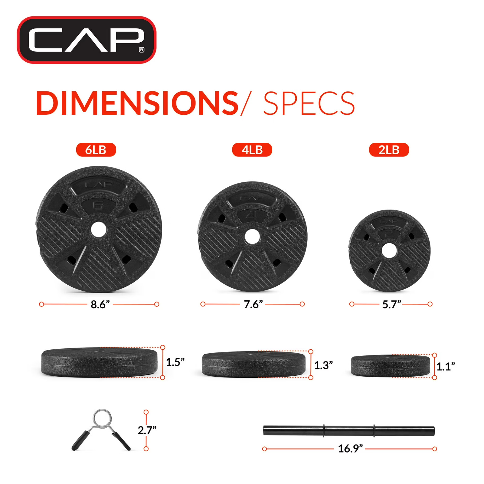 CAP Barbell 50 lb Adjustable Vinyl Dumbbell Set,Free ship