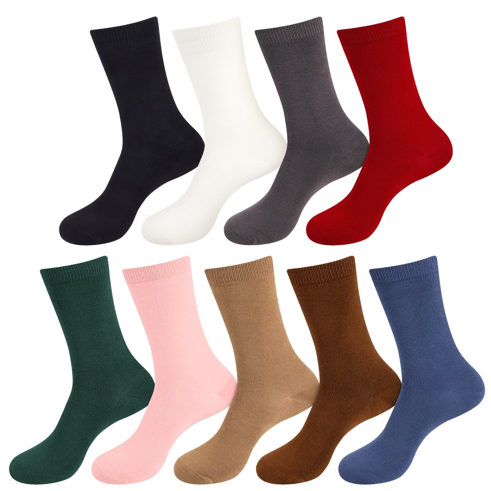 BambooMN Unisex Rayon from Bamboo Thin Classic Dress & Everyday Crew Socks