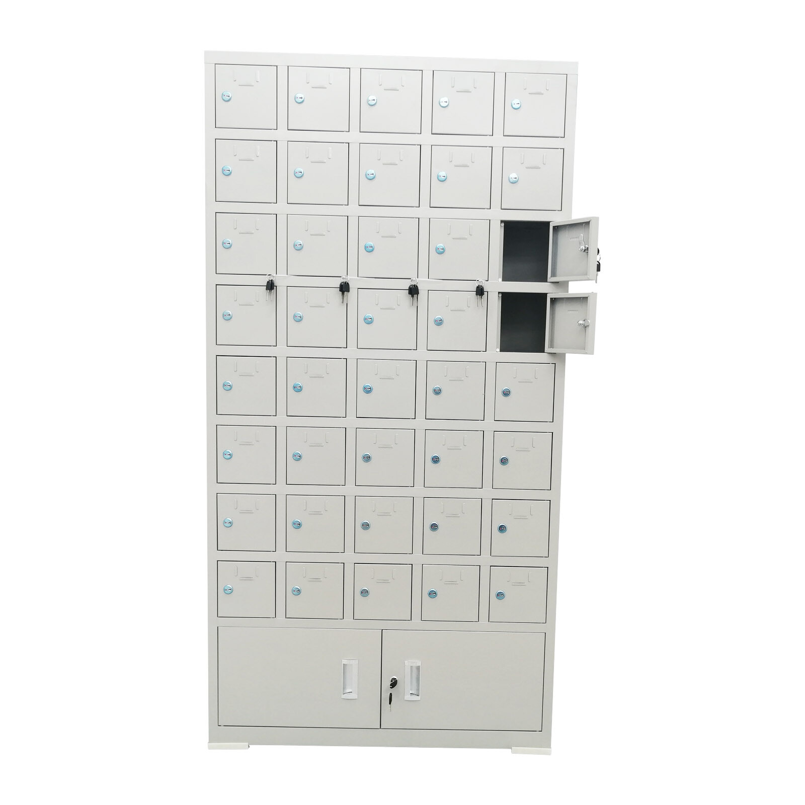 Used Office Steel 40 Door Compartment Key Lock Office Gym Storage School Locker