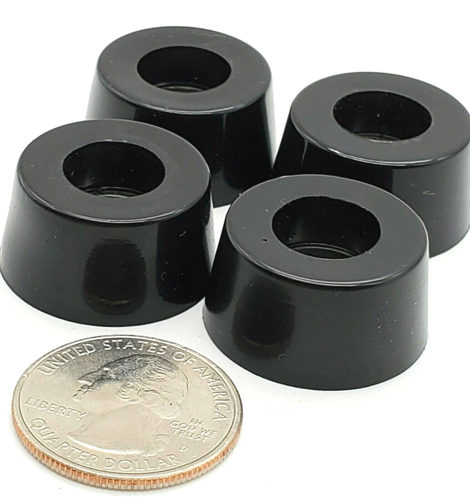 Rubber Equipment Feet Bumper 1" wide Steel Washer 1/2" Tall Audio Speakers Amps