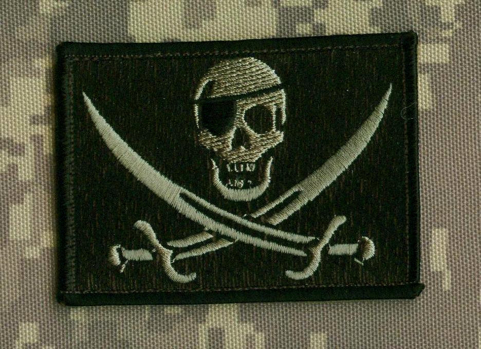 JOINT TASK FORCE JTF SEAL SPECIAL WARFARE ODA vêlkrö OD FLAG PATCH: PIRATE SKULL