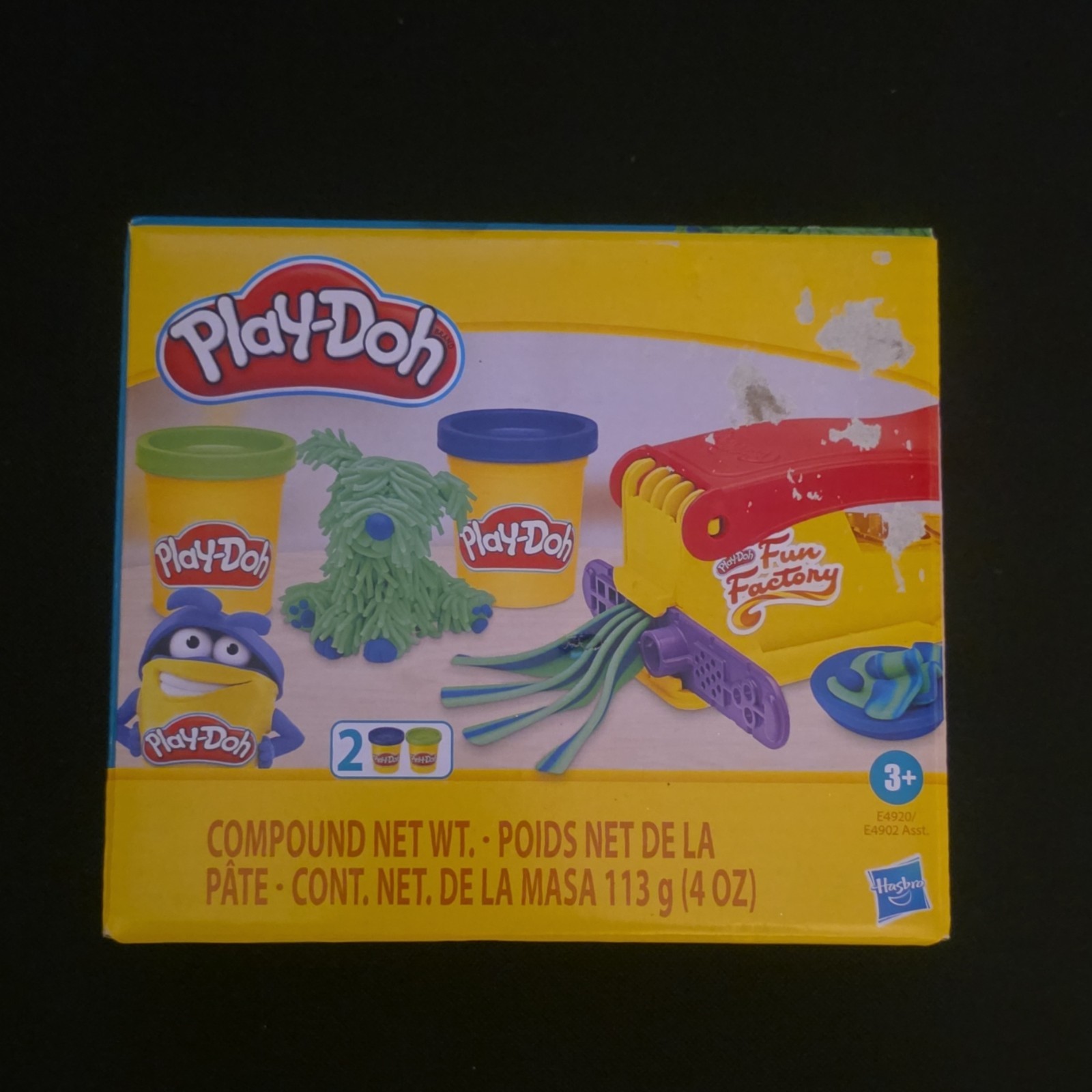 Play-Doh Fun Factory Modeling Clay Set E4902 2 Cans & Accessories Ages 3+
