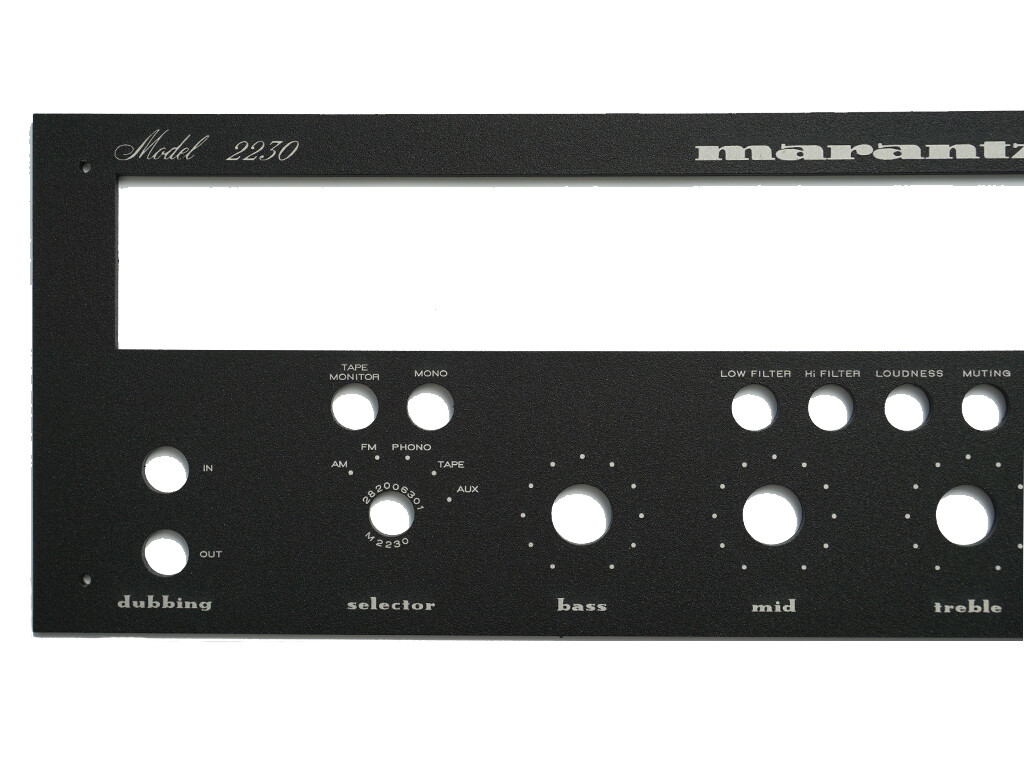Marantz 2230 New! Receiver Front Panel Faceplate Face Plate Black