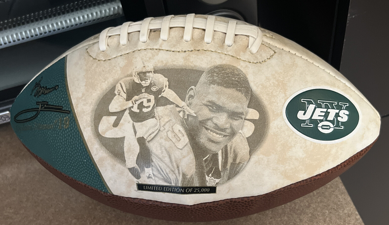 NY New York Jets Keyshawn Johnson Full Size Football Fotoball NFL