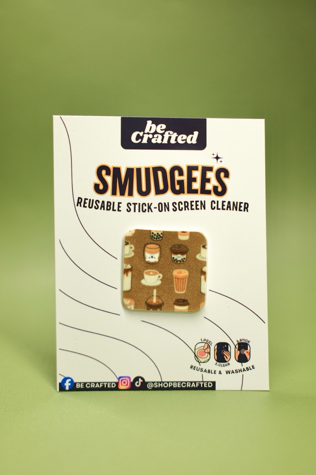 Reusable and Washable Microfiber Sticky Screen Cleaner SMUDGEES by Be Crafted/pc