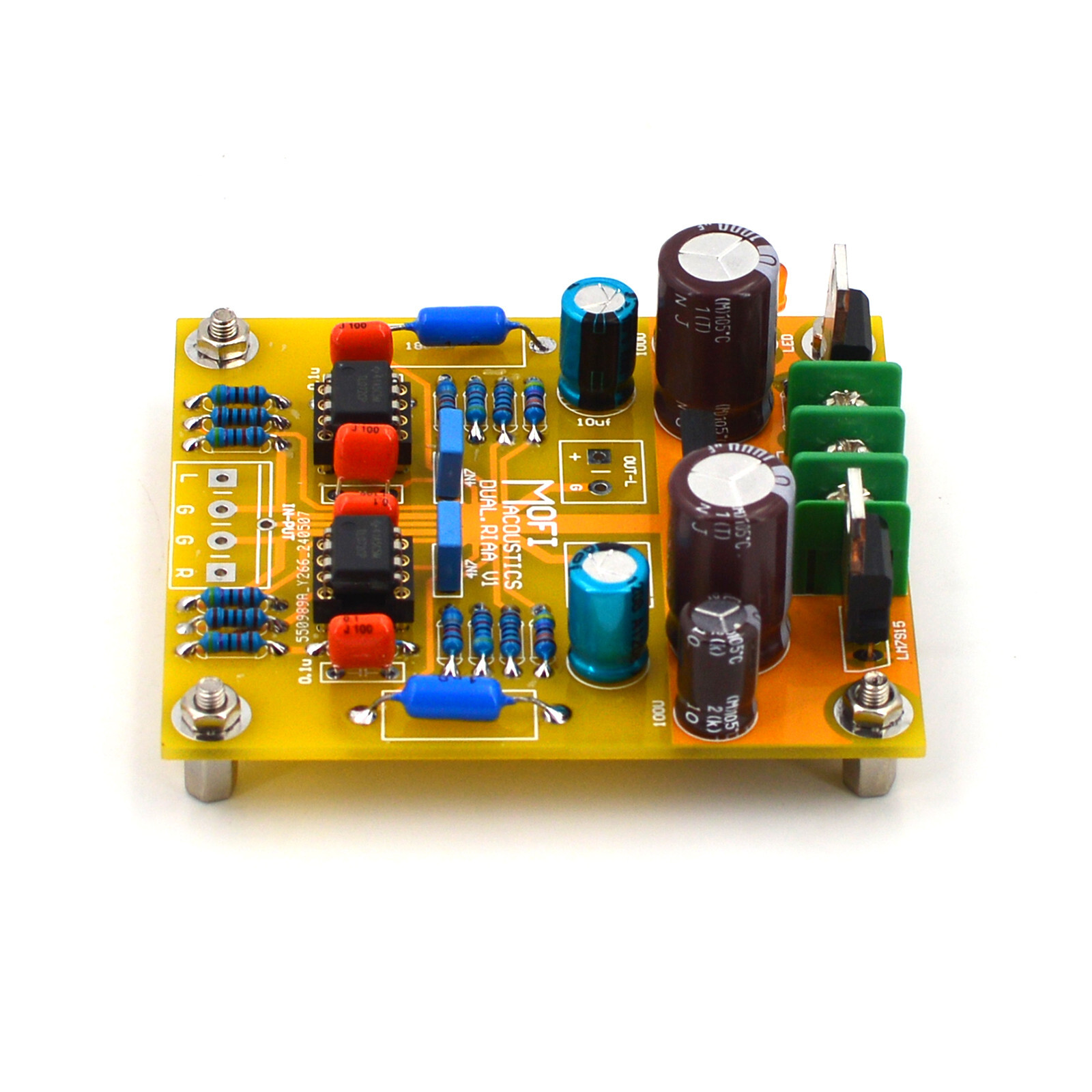 1pc Dual-OP Phono Amplifier(MM) RIAA Finished Board