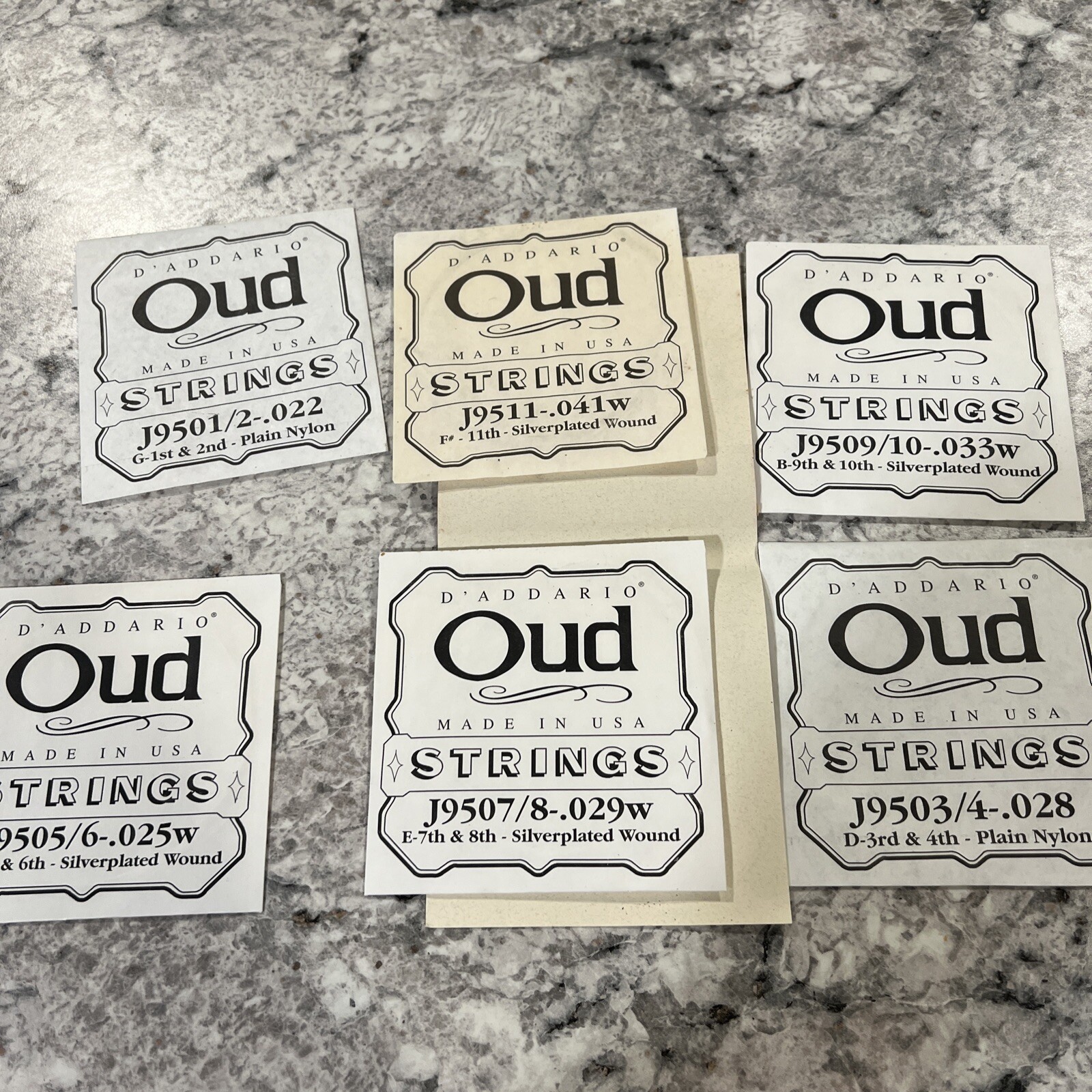 D'Addario EJ95 Oud 11-String Set