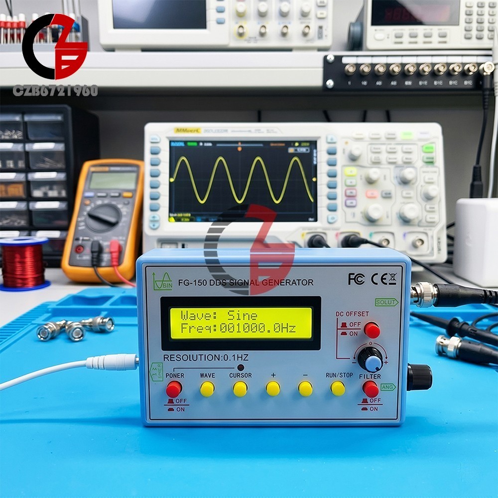 FG-150 DDS Function Signal Generator 0.1Hz-500kHz Frequency 15 Waveforms