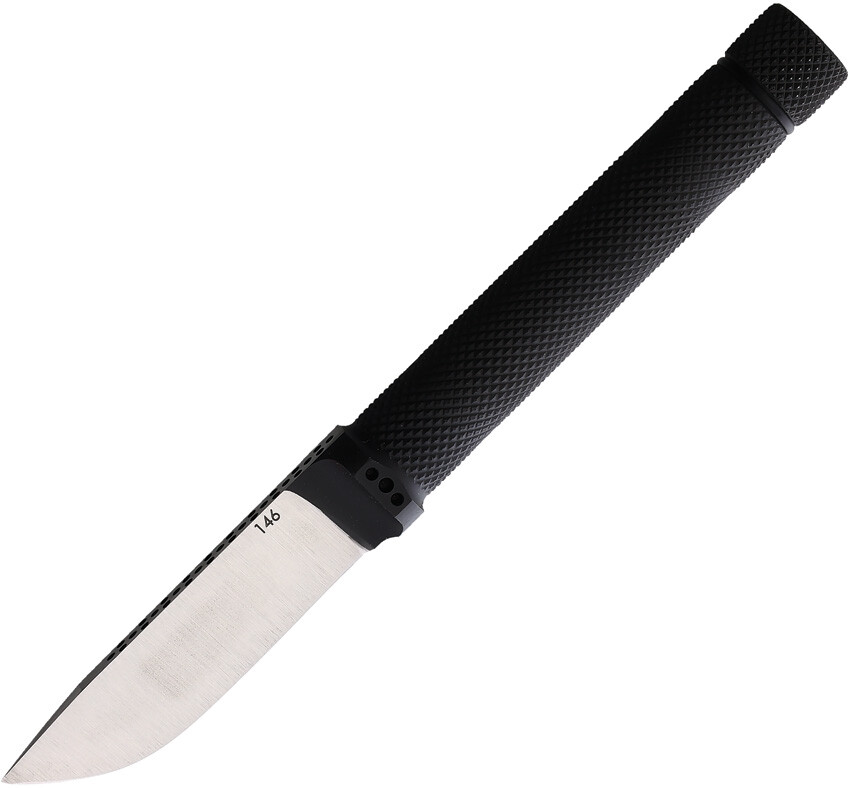 Panacea X FireFly Black D2 Steel Fowler Grind Fixed Blade Neck Knife 001FG