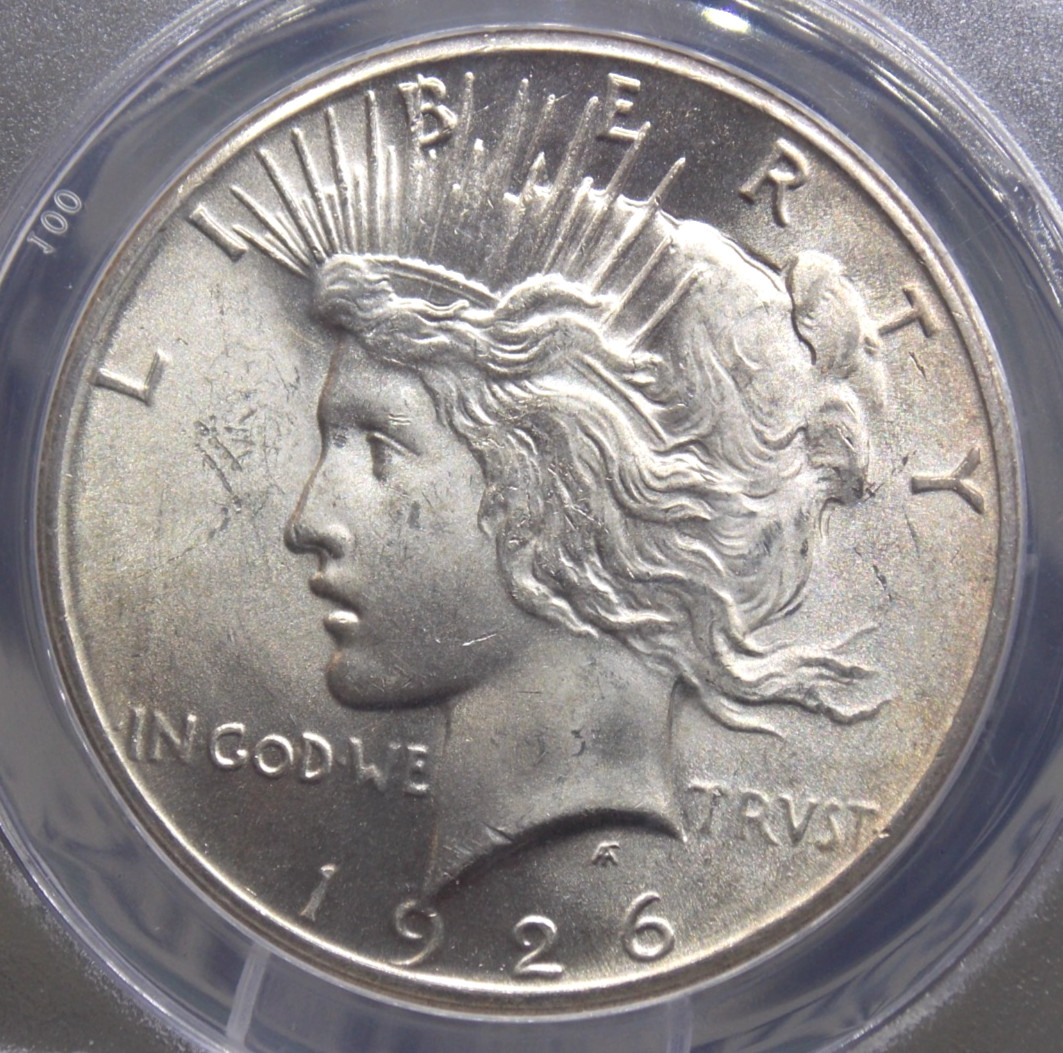 1926 "P" Peace SILVER Dollar VAM-2 *DDR* $1 ANACS MS64 #654 Unc BU ECC&C, Inc.