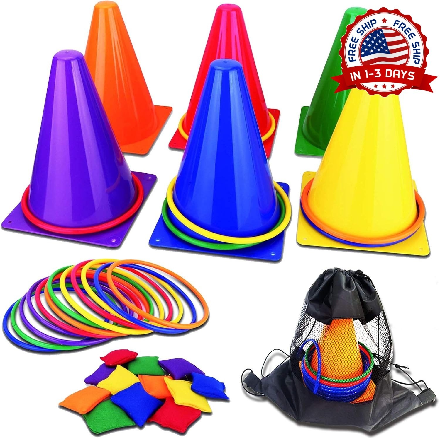 Juego combinado de 31PCS 3 en 1 de juegos de carnaval para exteriores para niños