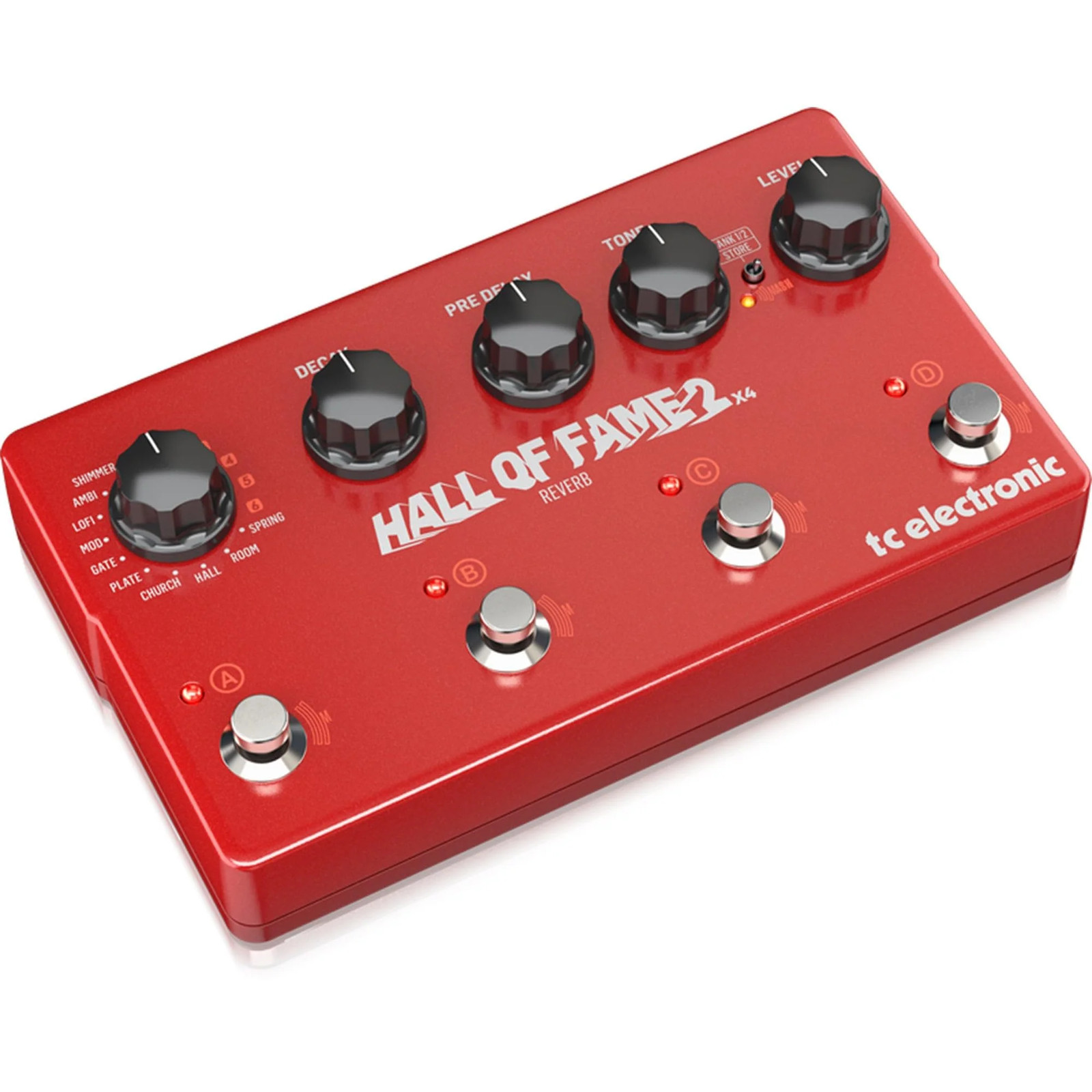 TC Electronic HALL OF FAME 2 X4 REVERB 4-Switch Reverb Pedal
