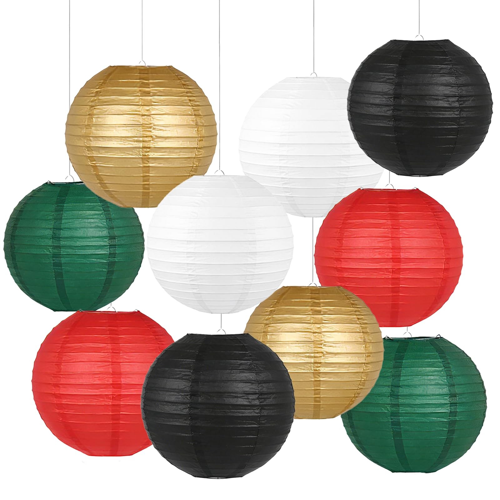 AimtoHome Lanterns 8/10" Red/Black/Gold