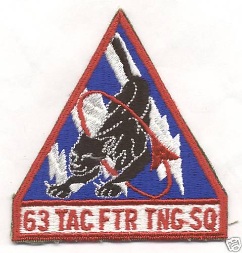 1980s 63rd TAC FIGHTER TRAINING SQUADRON patch