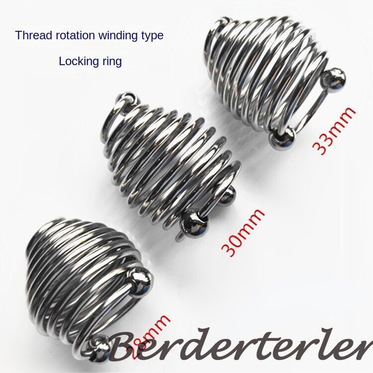 Men Stainless Steel Ring- Metal Penis Stretcher Enhancer Male Chastity Sleeve