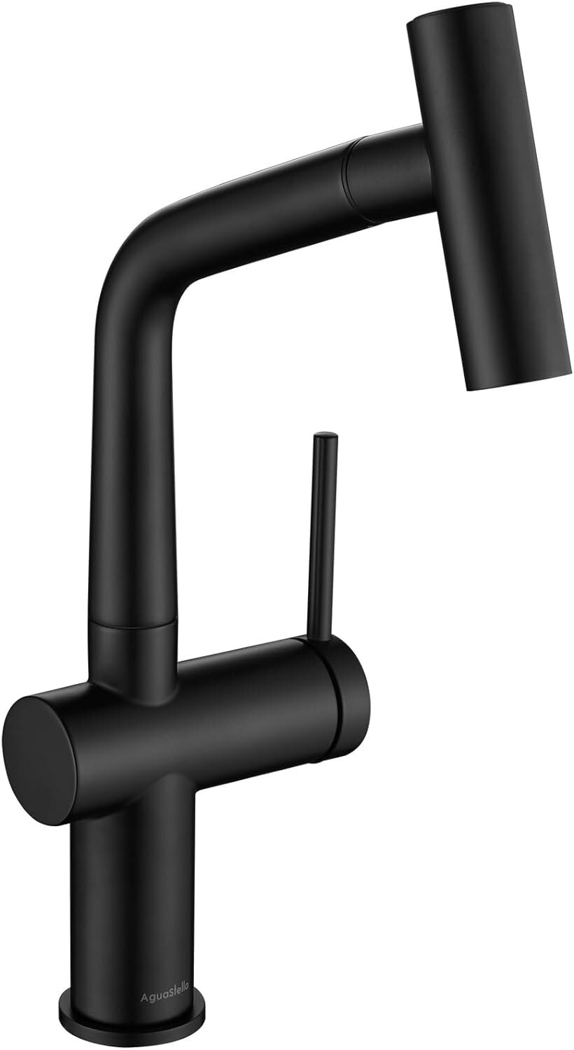 AguaStella® Matte Black Kitchen Bar Faucet w/ Pull Down Sprayer - Clearance Sale