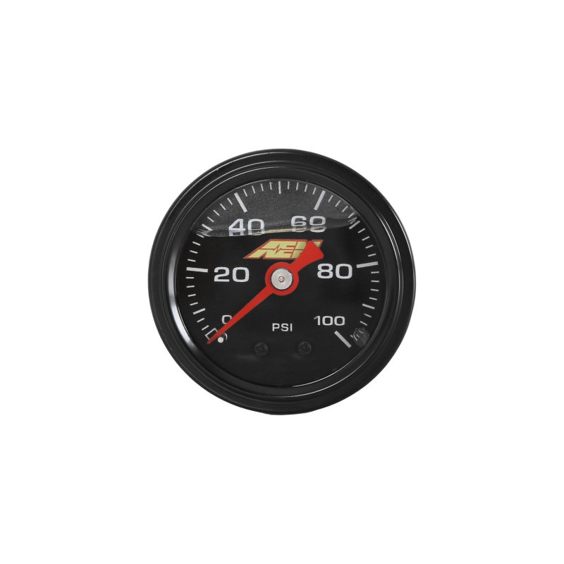 AEM 30-2135-100 0–100 PSI Liquid-Filled Mechanical Fuel Pressure Gauge 1/8 NPT