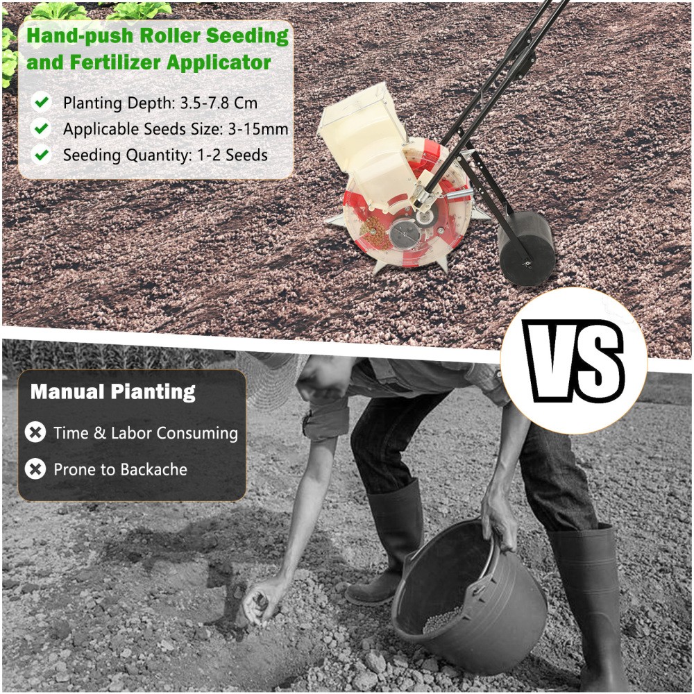 Hand-Push Seeder Garden Seeder Planter Manual Seeding Machine Seeder Durable