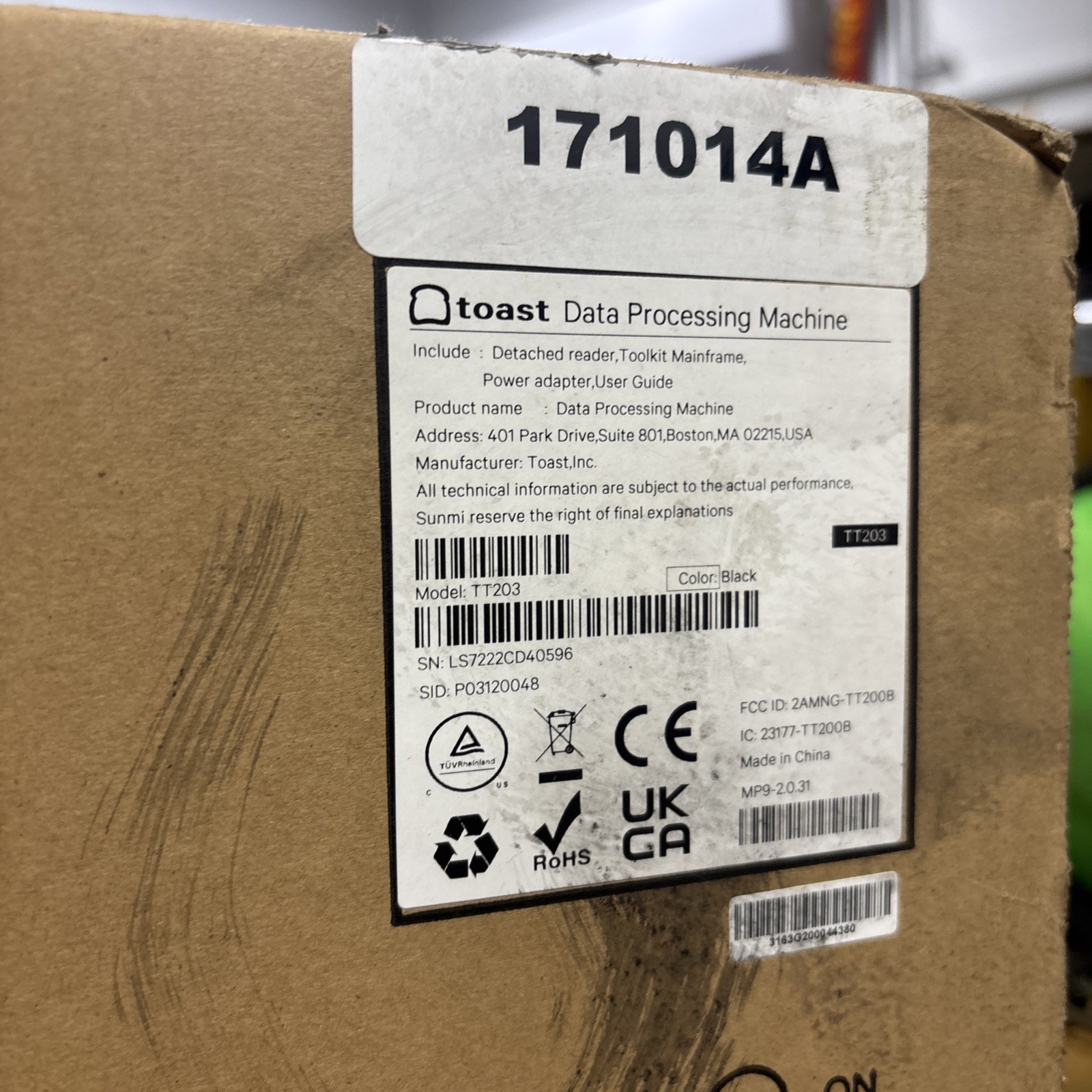 Toast TT203 POS System Touch Screen Data Processing Machine - NEW OPEN BOX! #V6