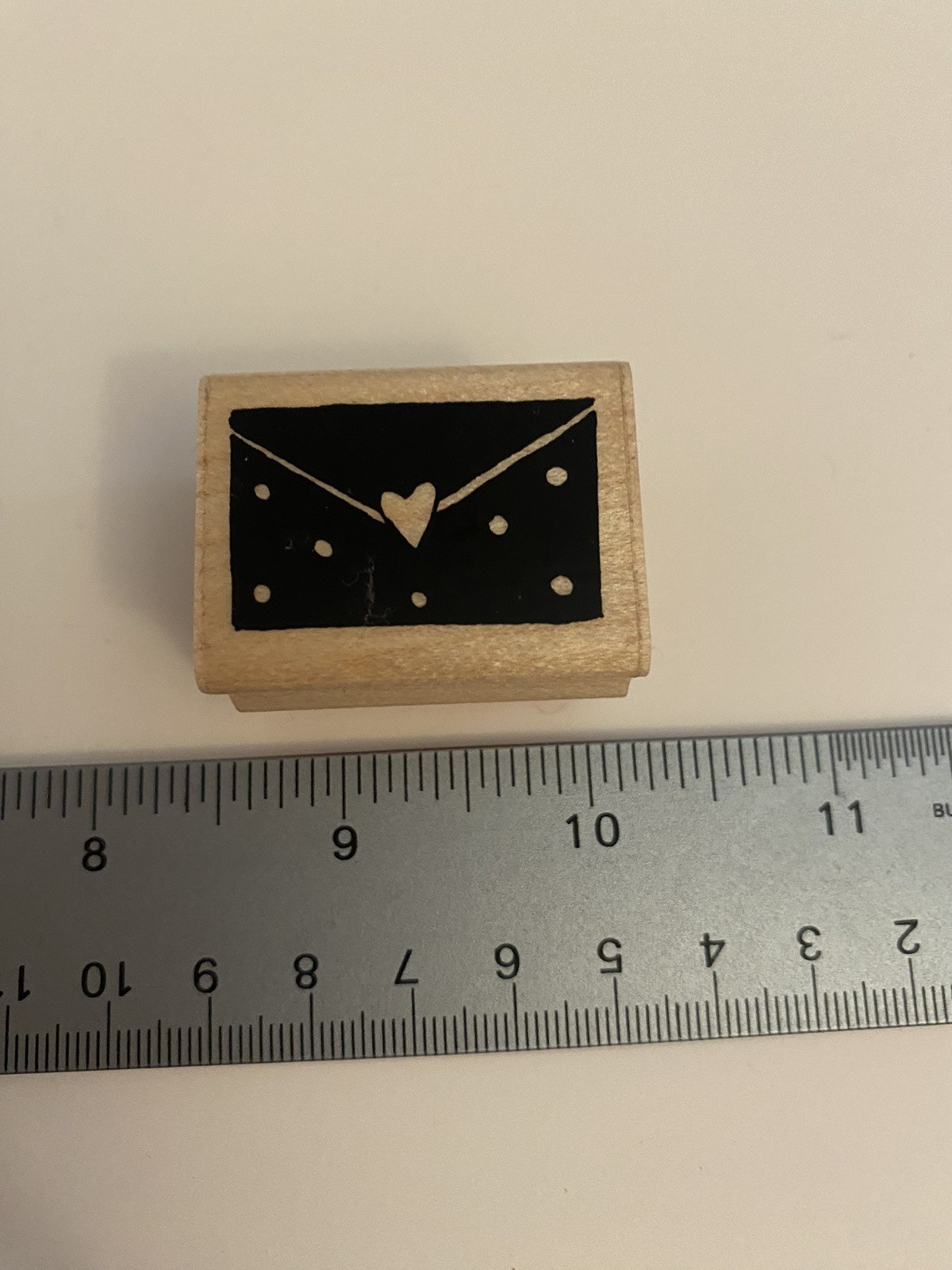 JRL Design Letter Mail Wood Mounted Rubber Stamp RS1