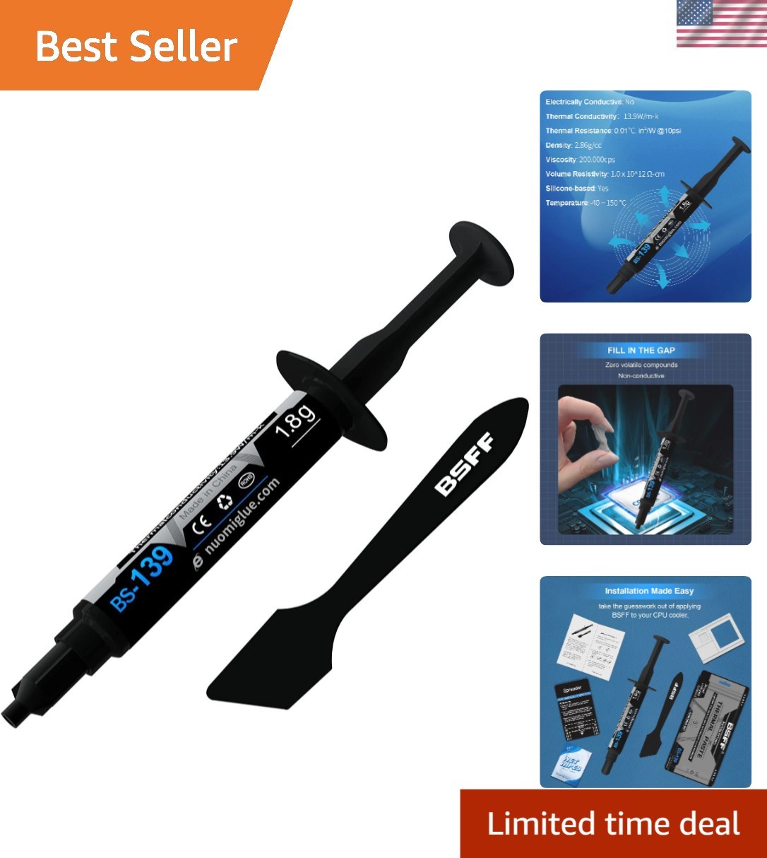 Durable Thermal Paste, 1.8g with Toolkit - Perfect for Overclocking Enthusiasts