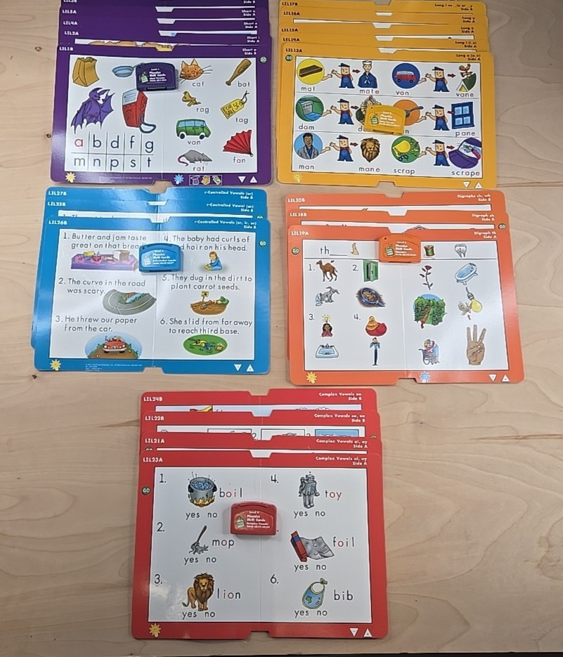 Leap frog Schoolhouse Leap pad Phonics Activity Cards/cartridges Lot Of 5