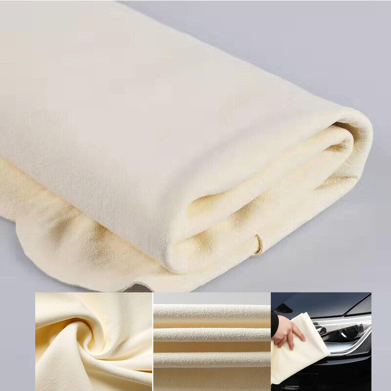 PU Natural Chamois Leather Car Drying-Towel Absorbent Shammy Cleaning Cloth