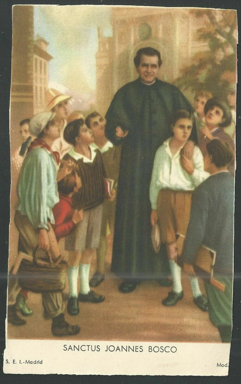 Holy card antique postale de San Juan Bosco santino image pieuse estampa
