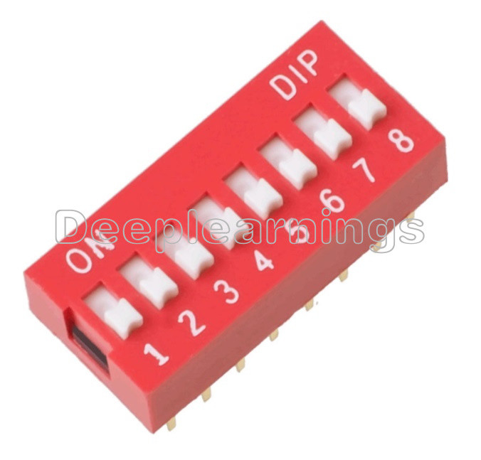 20PCS Slide Type Switch Module 2.54mm 8-Bit 8 Position Way DIP Red Pitch