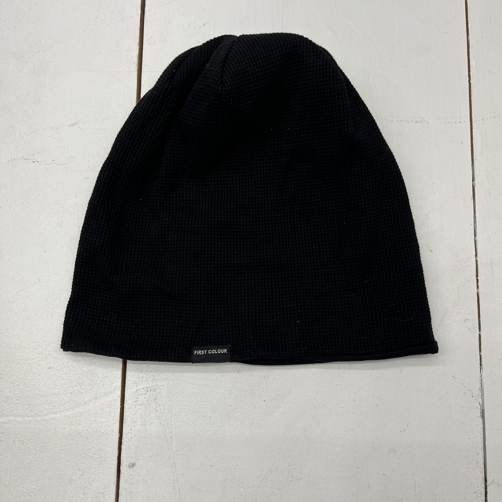 First Colour Black Beanie Unisex One Size Fits Most