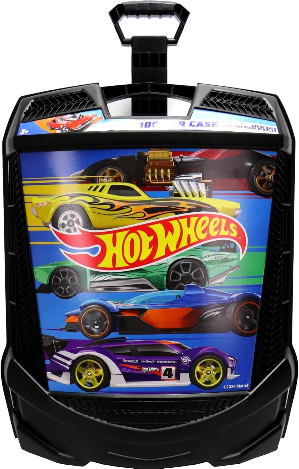 Hot Wheels 100-Car Storage Case – Large Capacity Organizer for 1:64 Die-Cast ...