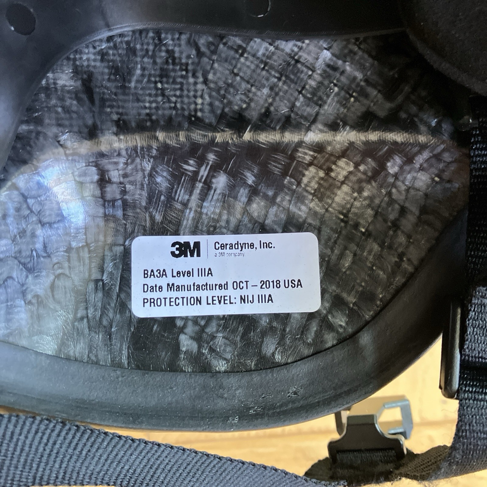 3M BA3A Helmet w/ Dial Suspension ACH / PASGT Style - “LARGE”
