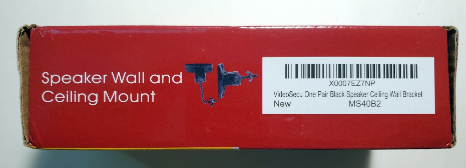 VideoSecu Mount MS40B2 Wall & Ceiling Speaker Mounts Black Pair