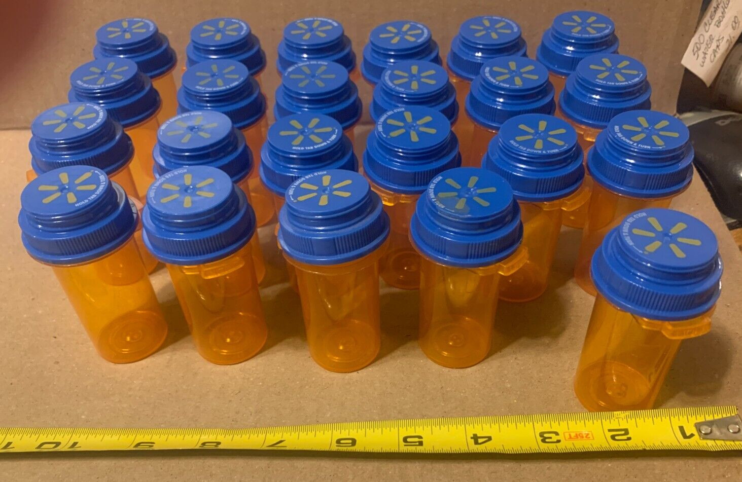 Lot 23 Empty Amber Prescription Rx Pill Bottles Art Crafts Fishing Storage Hobby