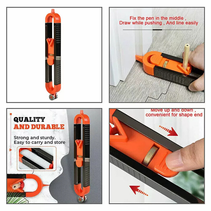 2026 NEW Profile Scribing Ruler Contour Gauge with Lock - Precise Scribe Tool