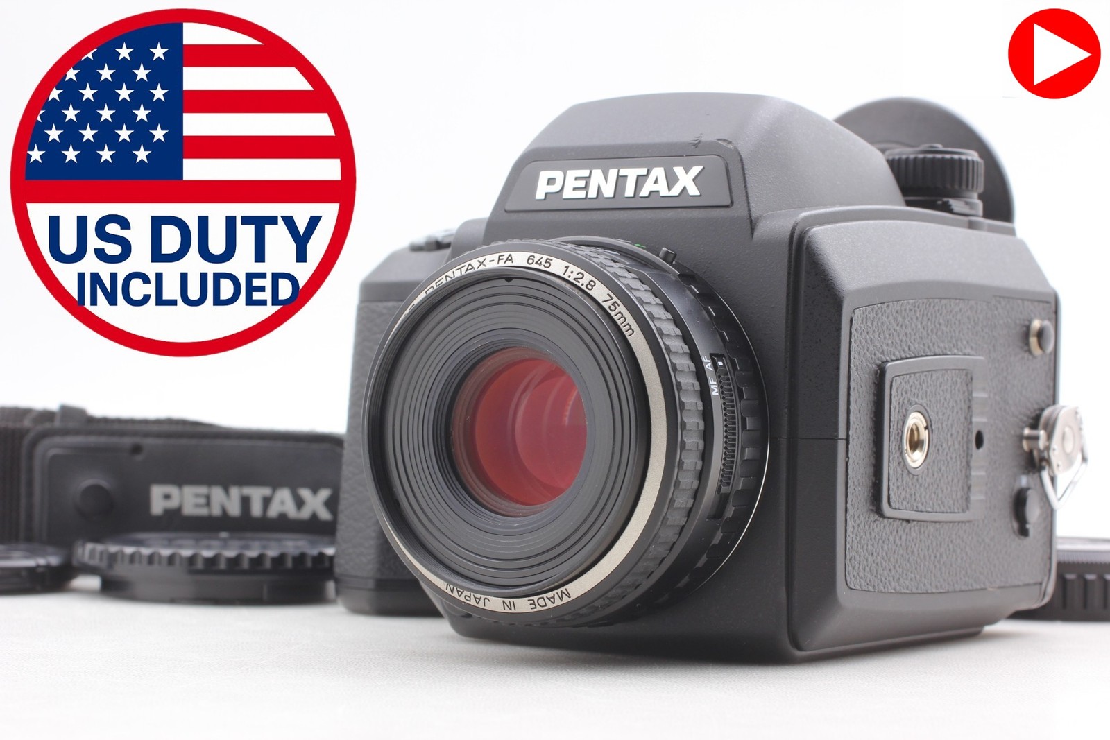 [Opt MINT] PENTAX 645N II Camera FA 75mm F2.8 AF Lens 120 Film Insert From JAPAN