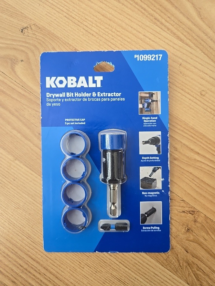 Kobalt drywall bit holder and extractor 1099217 single hand operation