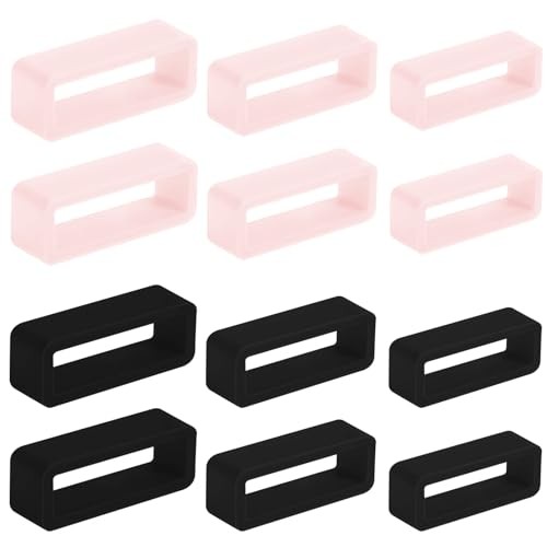 12Pcs Black & Pink Watch Band Fixer, Long Service Life Flexible Use Suitable