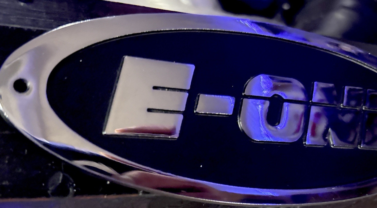 E- ONE HEAVY RESCUE METAL EMBLEM AND E-ONE PATCH