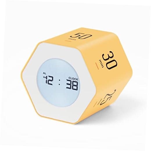 Multi-Hexagon Clock Timer, Cube, Backlight, Countup/Down () | 6 Preset Yellow