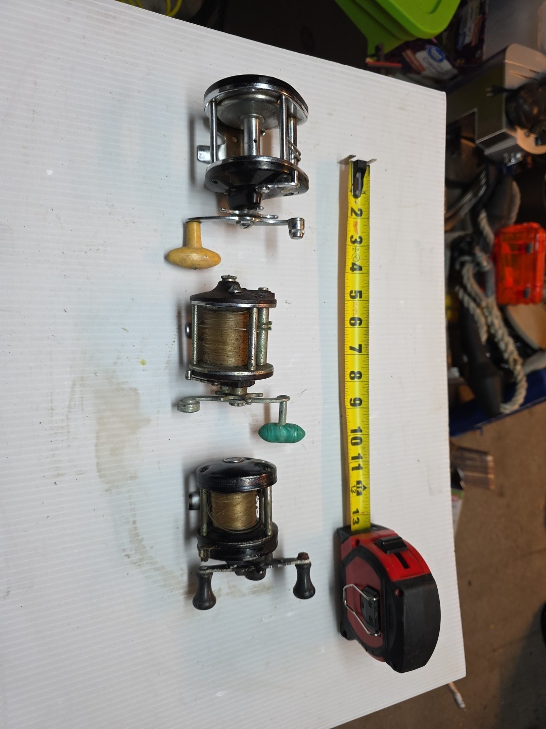 3 Vintage Fishing Reels Penn 922,penn Peerless #9, And ABU GARCIA