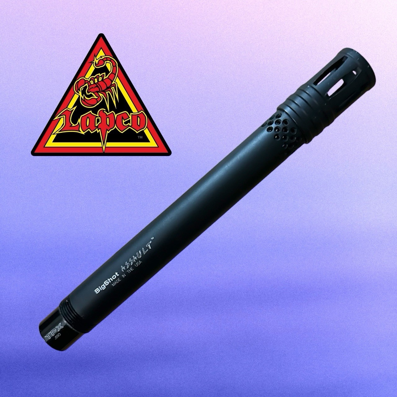 Lapco Big Shot 8” Assault Barrel Tippmann TiPX / TPX Only Matte Black .690