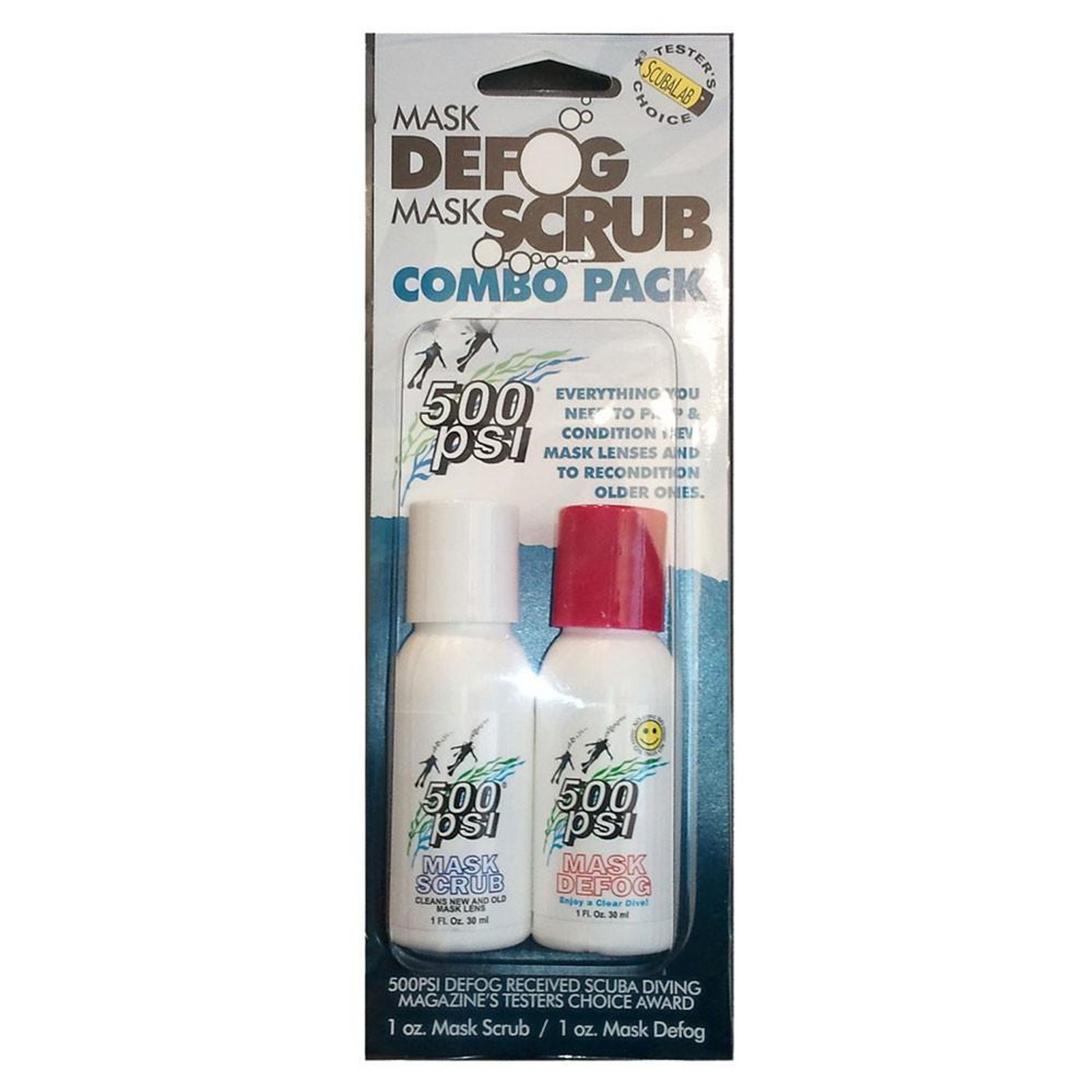 500 PSI 1 oz. Mask Defog & Mask Scrub Combo Pack