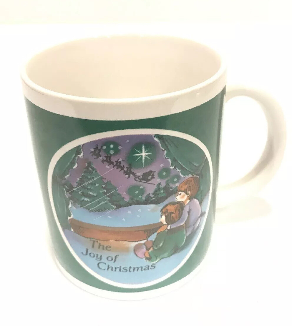 Vintage 1988 The Joy Of Christmas Coffee Mug Ceramic Cup 3.5”