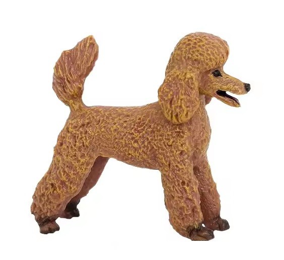 Poodle Dog Animal Figure Toy PVC Wildlife Small Figurine Birthday Gifts