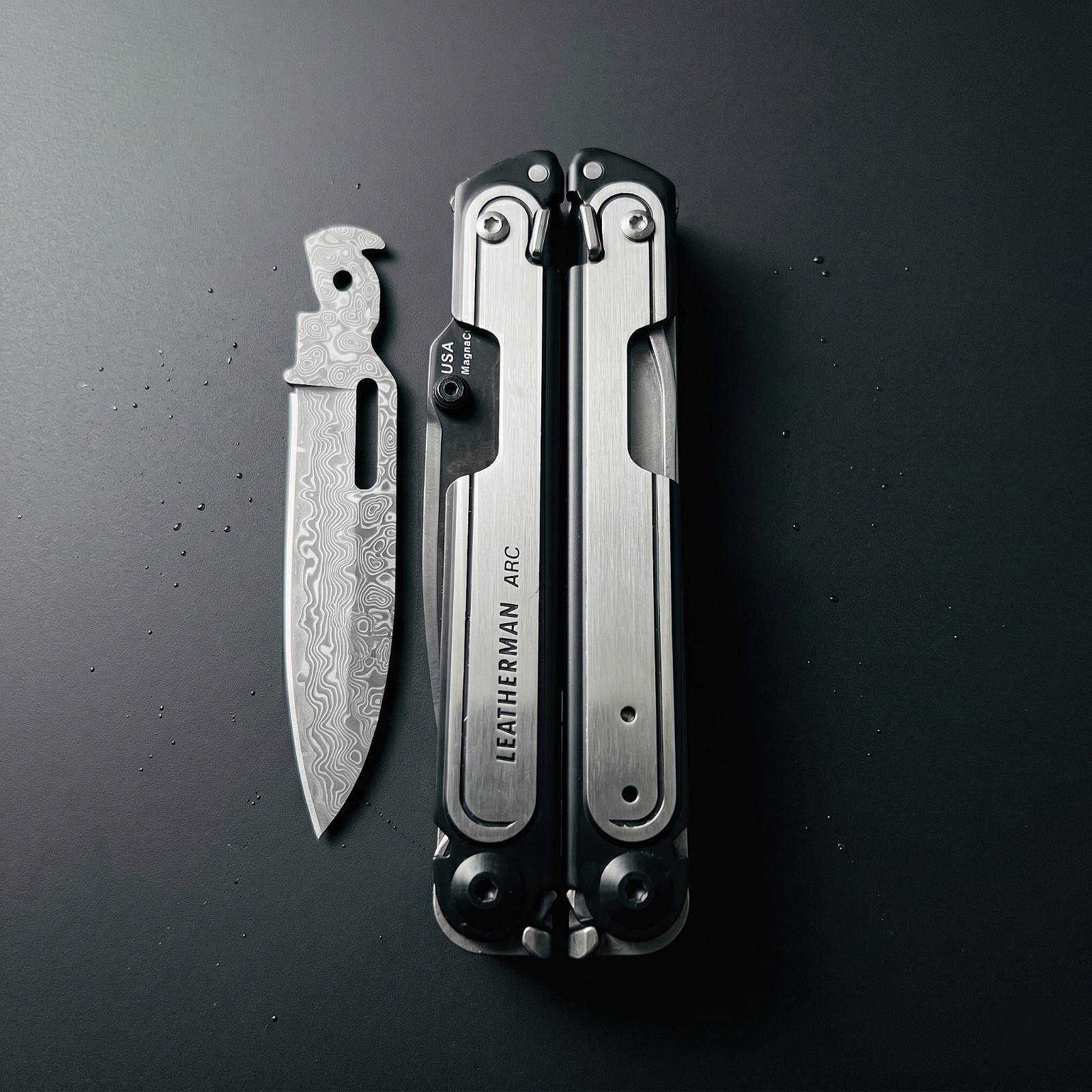 VG10 Damascus Replacement Blade Fits Leatherman FREE P2 P4 ARC Multi-Tools