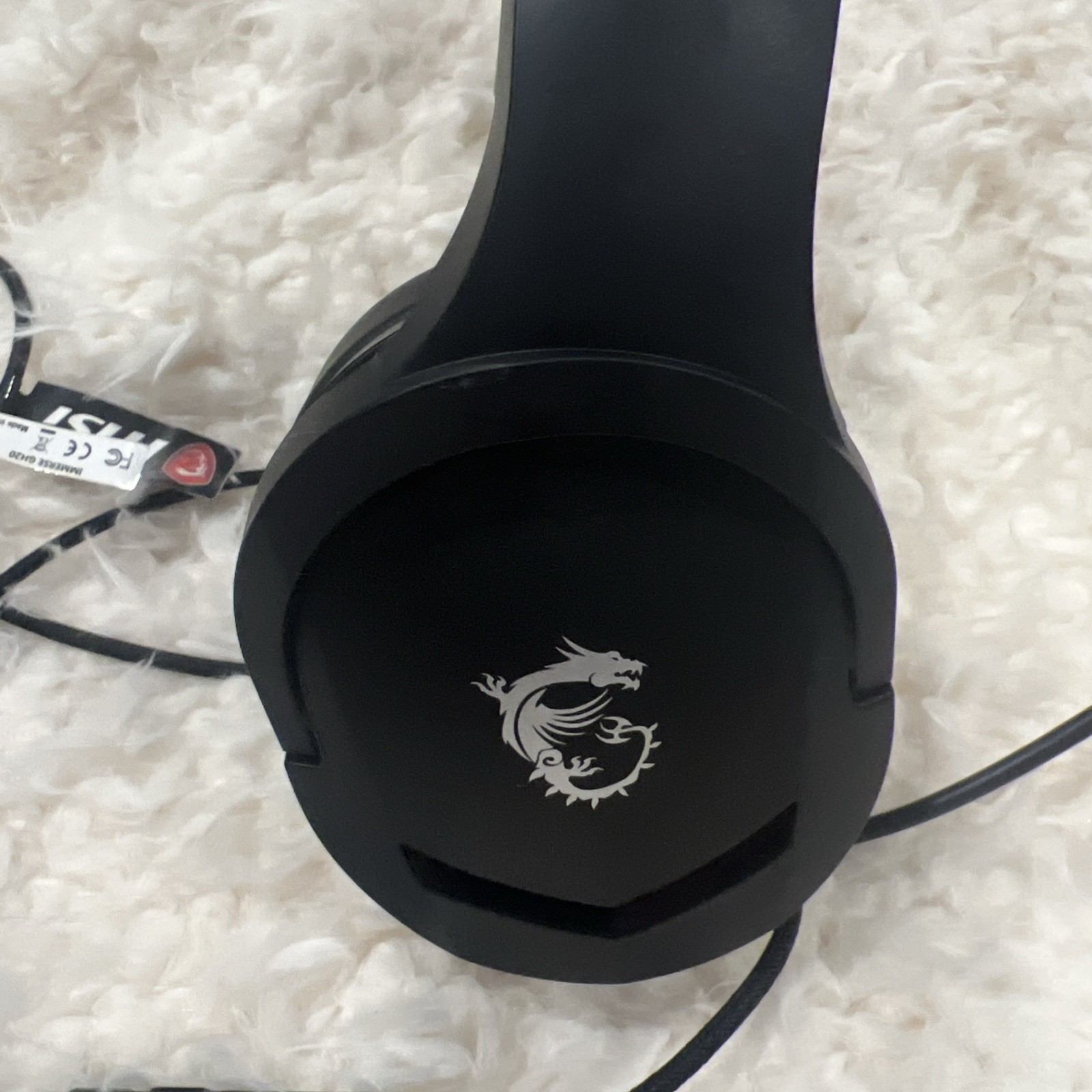 MSI Immerse Black GH20 Wired Gaming Headset for PC Mac PS4 Xbox