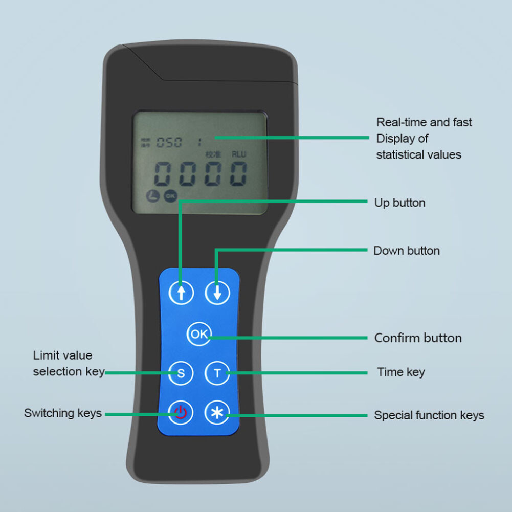 Bacteria Detector Meter ATP Fluorescence Tester Rapid luminometer With Test Swab